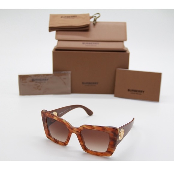 NEW BURBERRY DAISY SUNGLASSES BURBERRY BE4344 3940/13 CAT EYE FRAME EYEWEAR - Picture 7 of 10